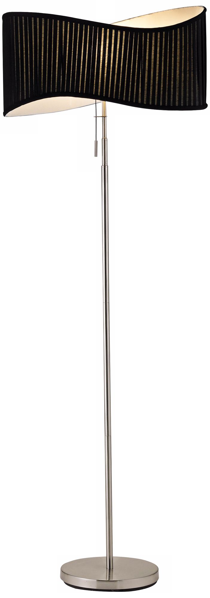Midland Satin Steel Floor Lamp