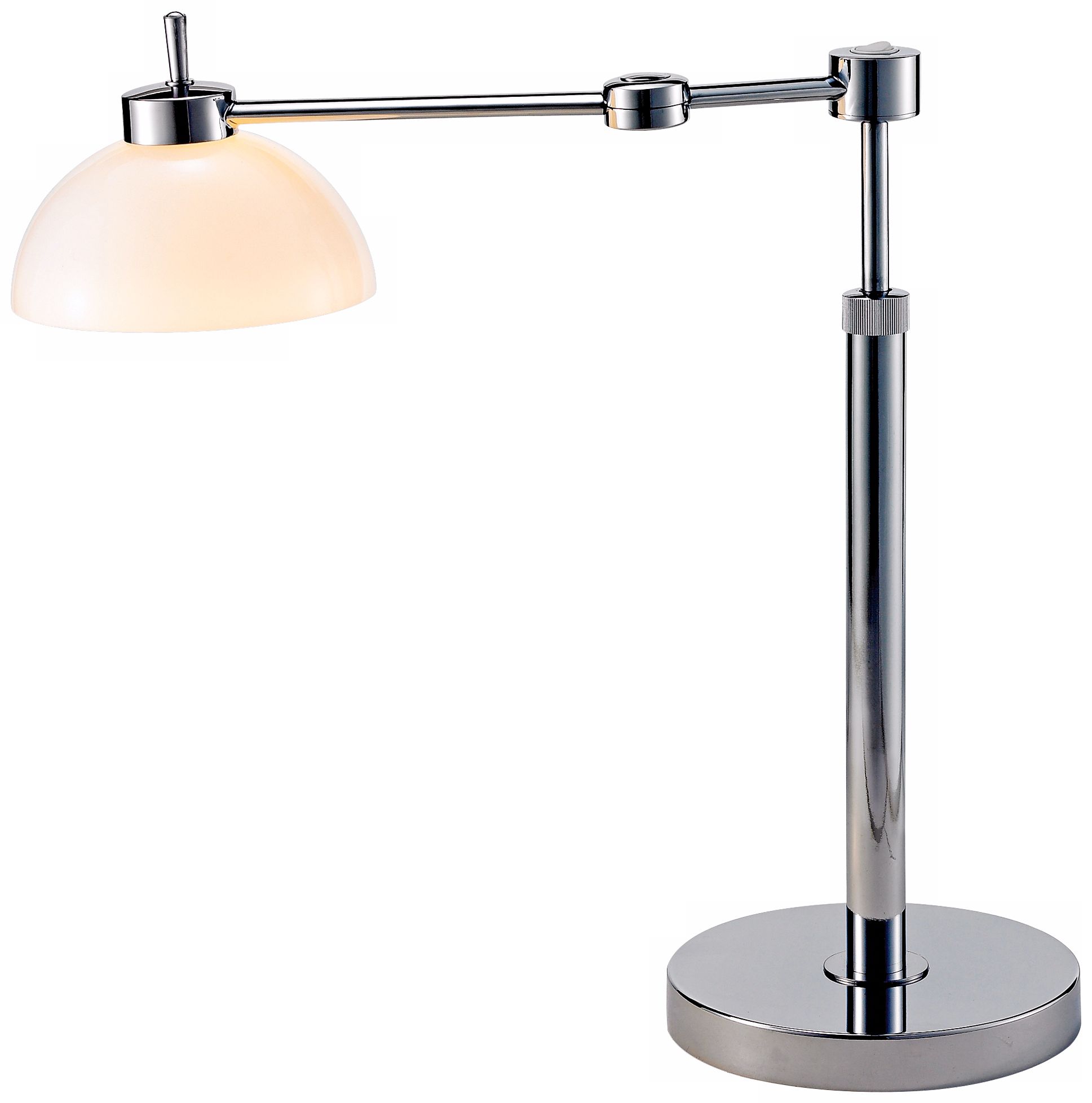 Barista Chrome Adjustable Halogen Table Lamp
