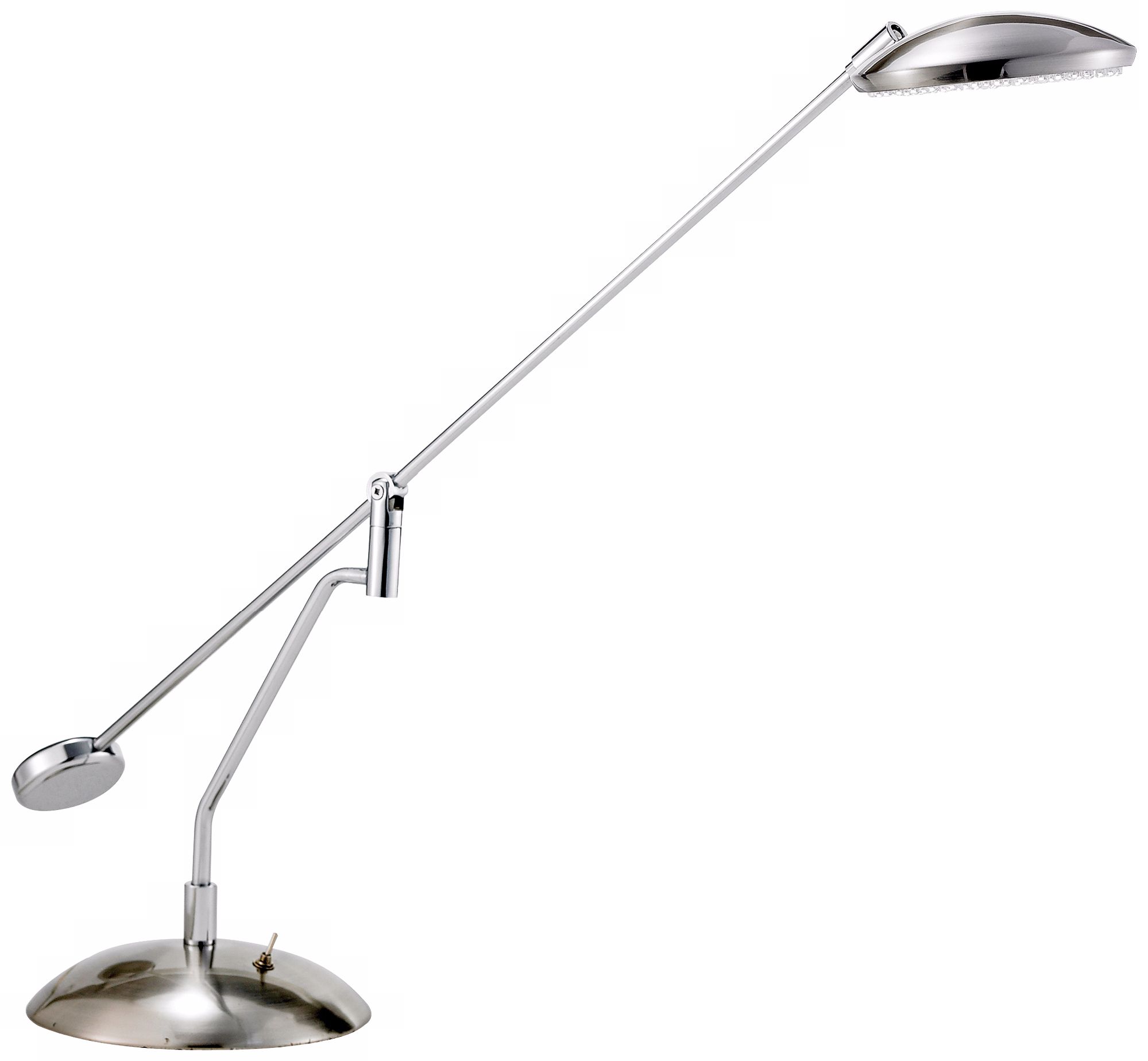 Accord Satin Steel and Chrome LED Desk Lamp