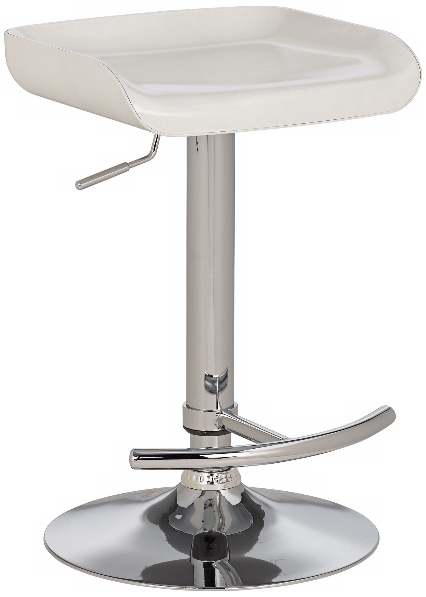 Shift Modern Counter Height Adjustable White Bar Stool