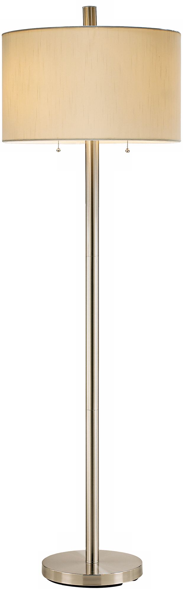 Kirtland 2-Light Satin Steel Floor Lamp