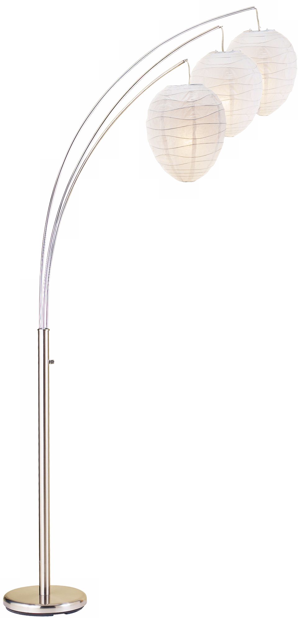 Arabella 3-Light Satin Steel Floor Lamp