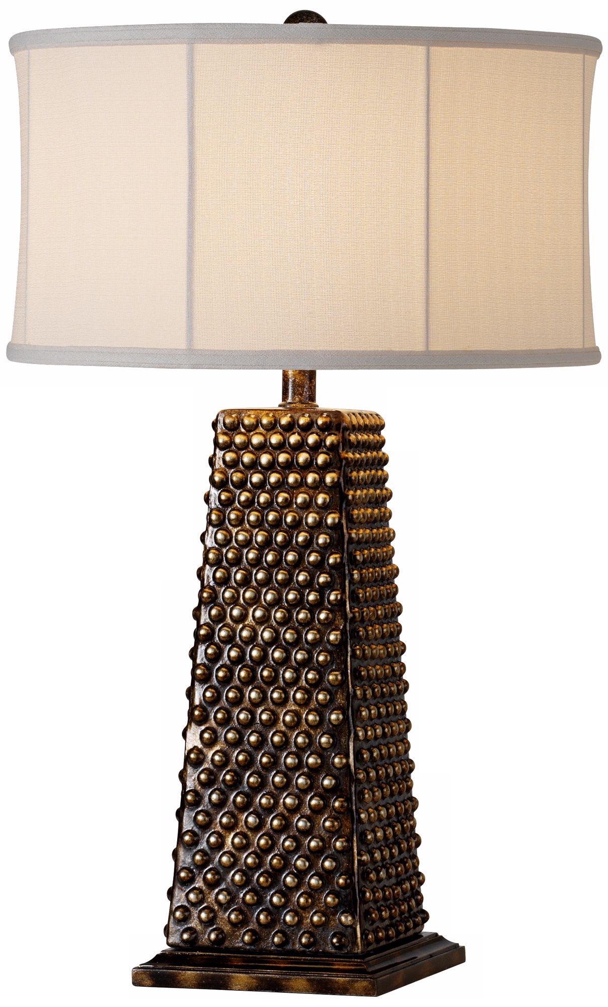 Raschella Golden Bronze Porcelain Tower Table Lamp