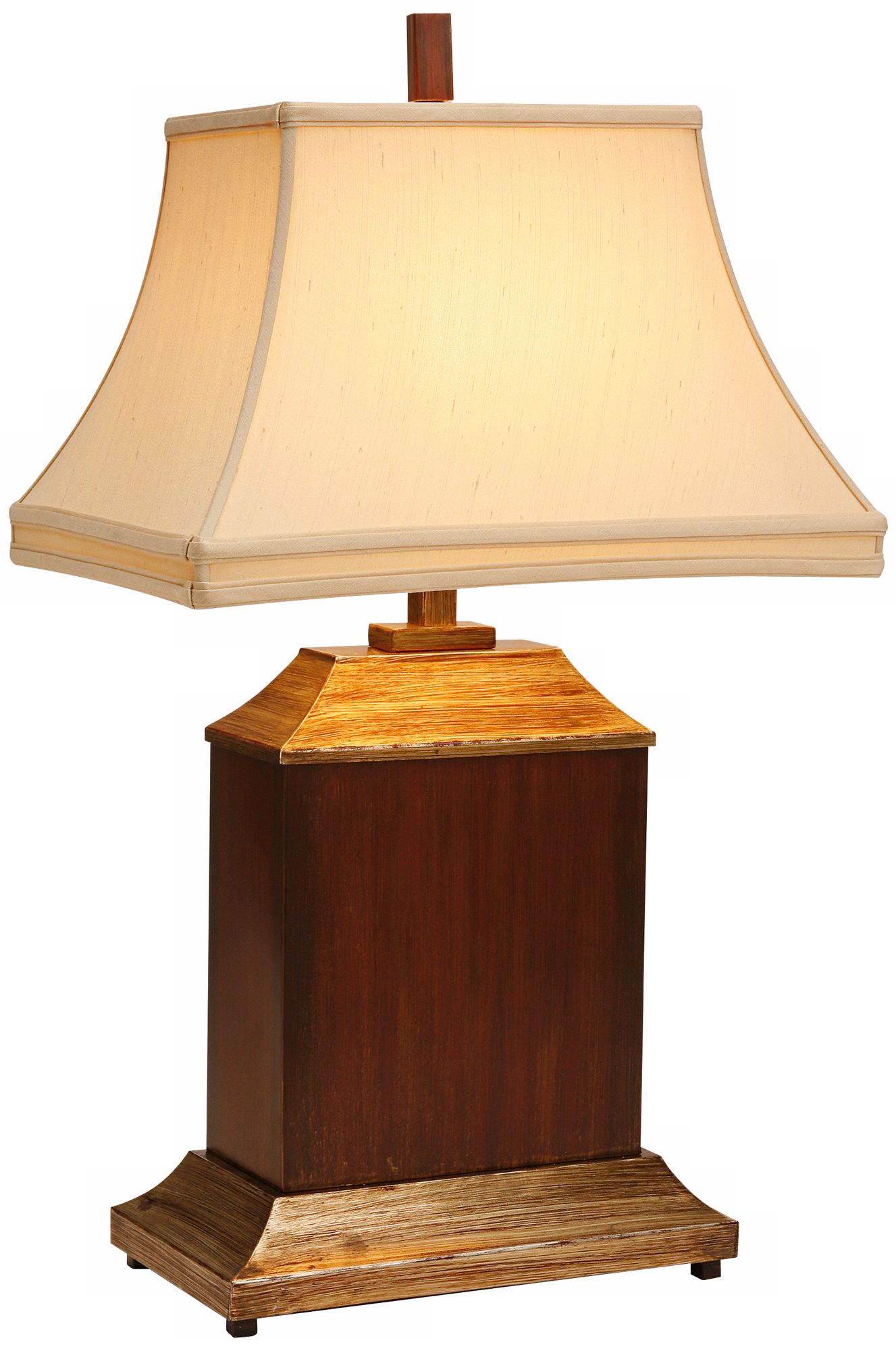 Raschella Walnut Wood Base Table Lamp