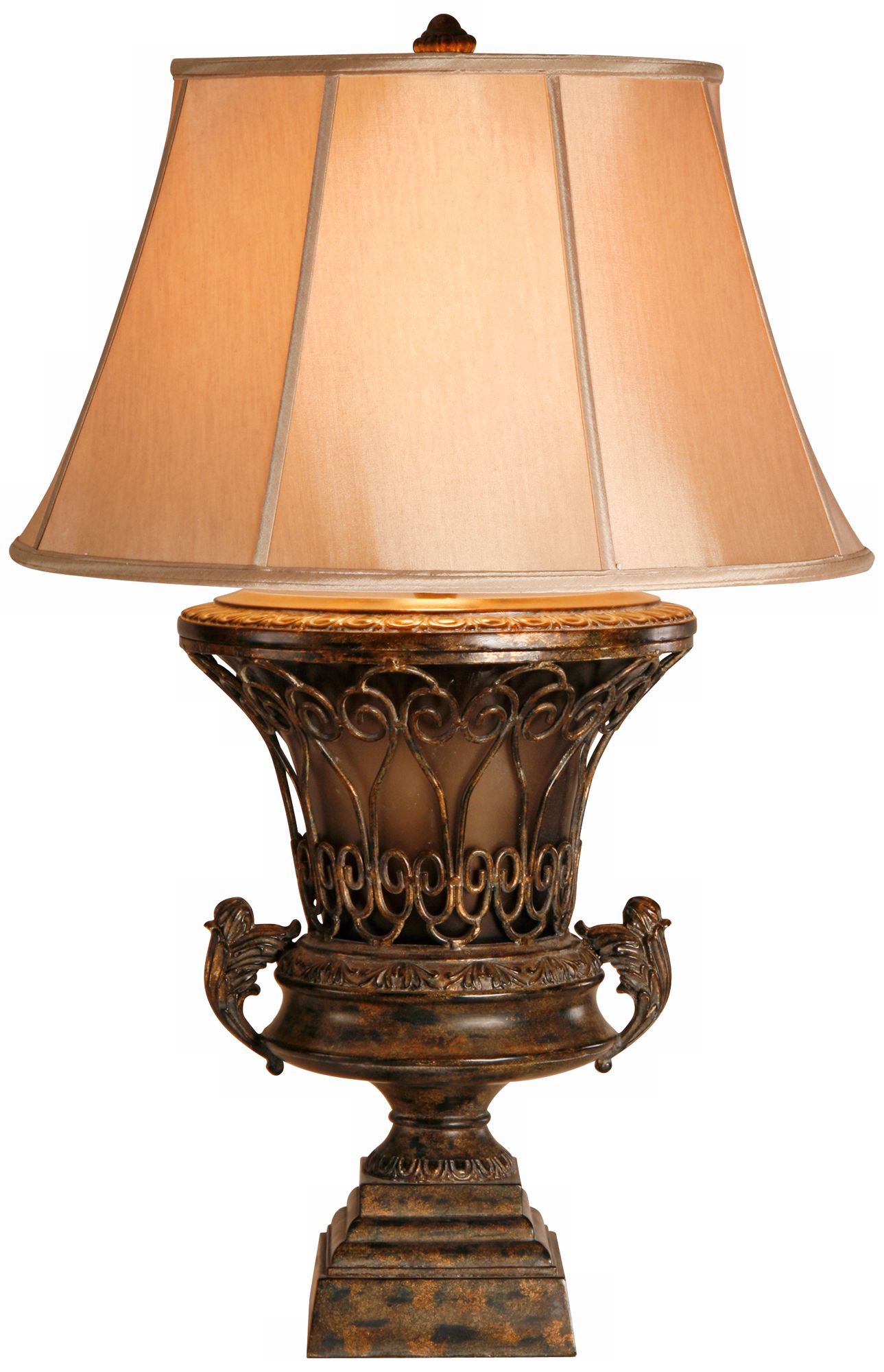 Raschella Antique Bronze Metal Urn Table Lamp
