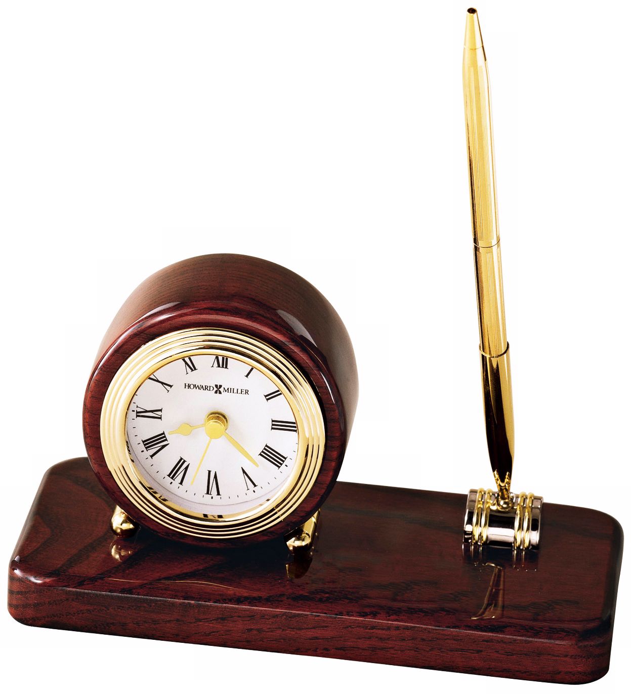 Howard Miller Roland 6 3/4" Wide Desk Clock & Pen Set