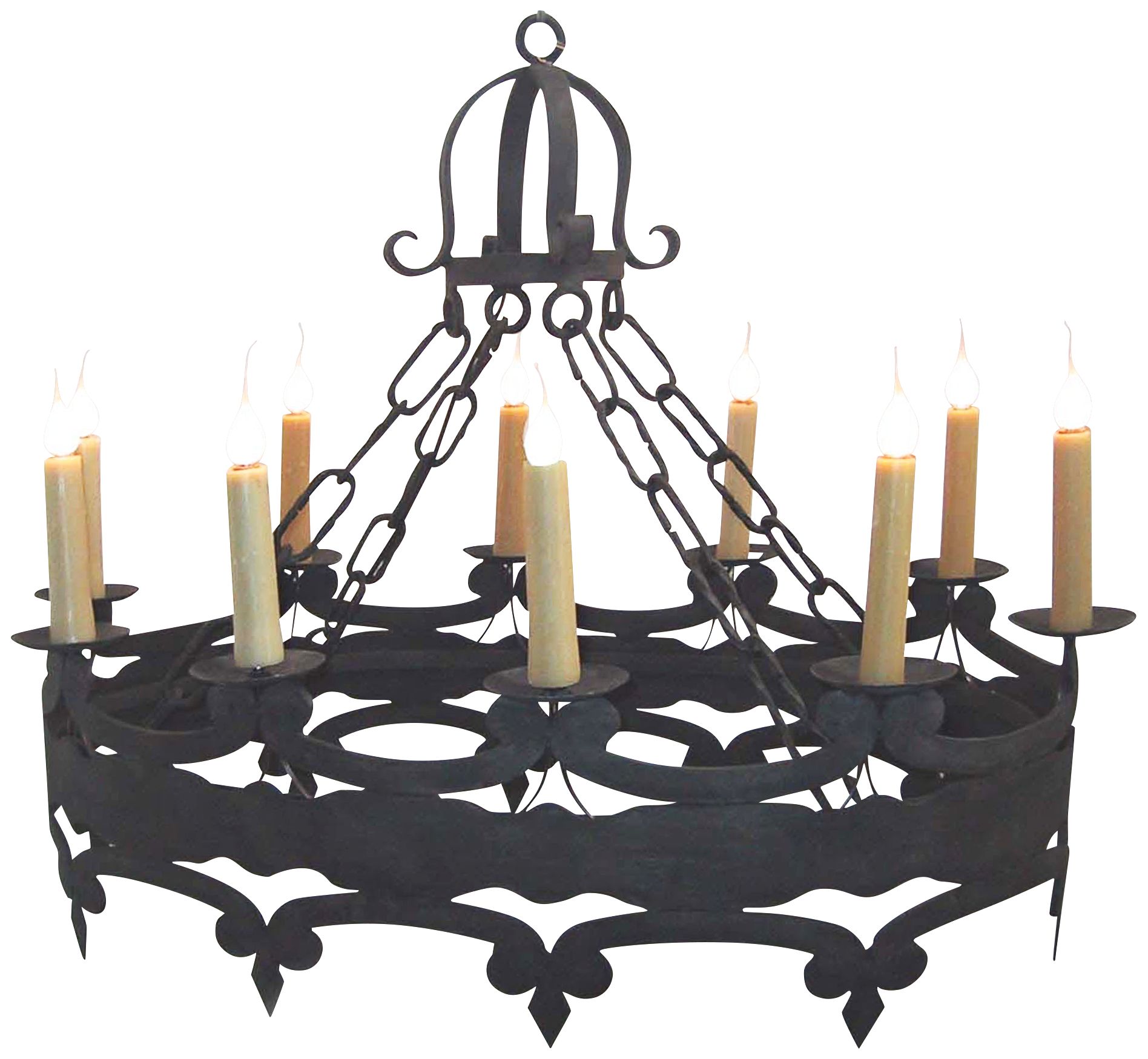 Laura Lee Oval 10-Light Large Candle Chandelier