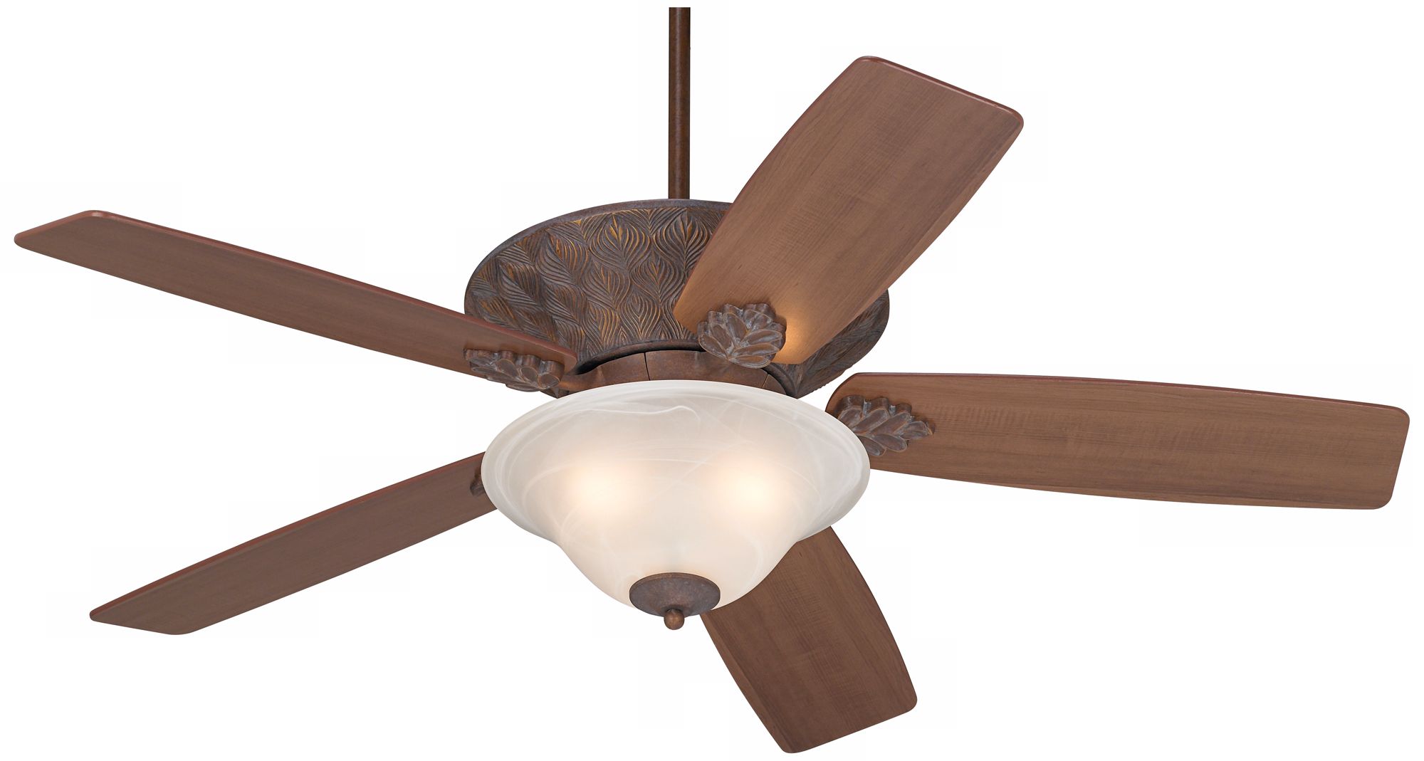 52" Casa Vieja Corte Bella Washed Copperleaf Ceiling Fan