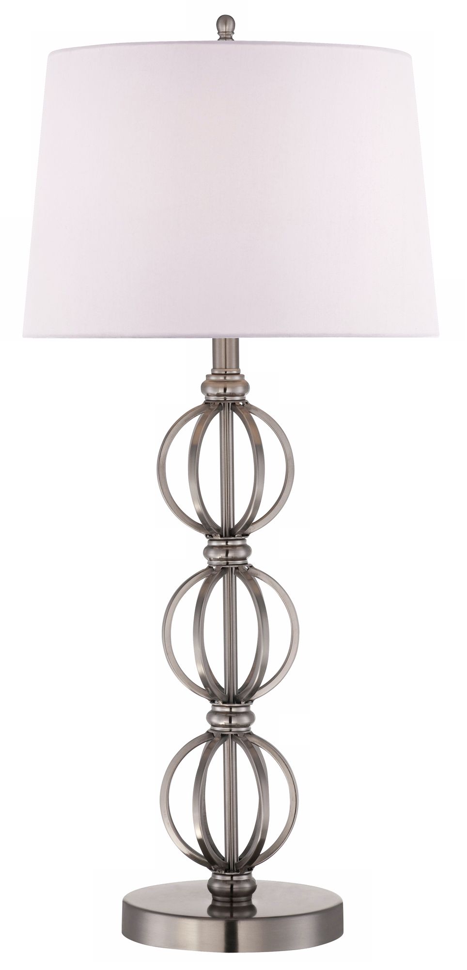 Stacked Steel Open Spheres Table Lamp