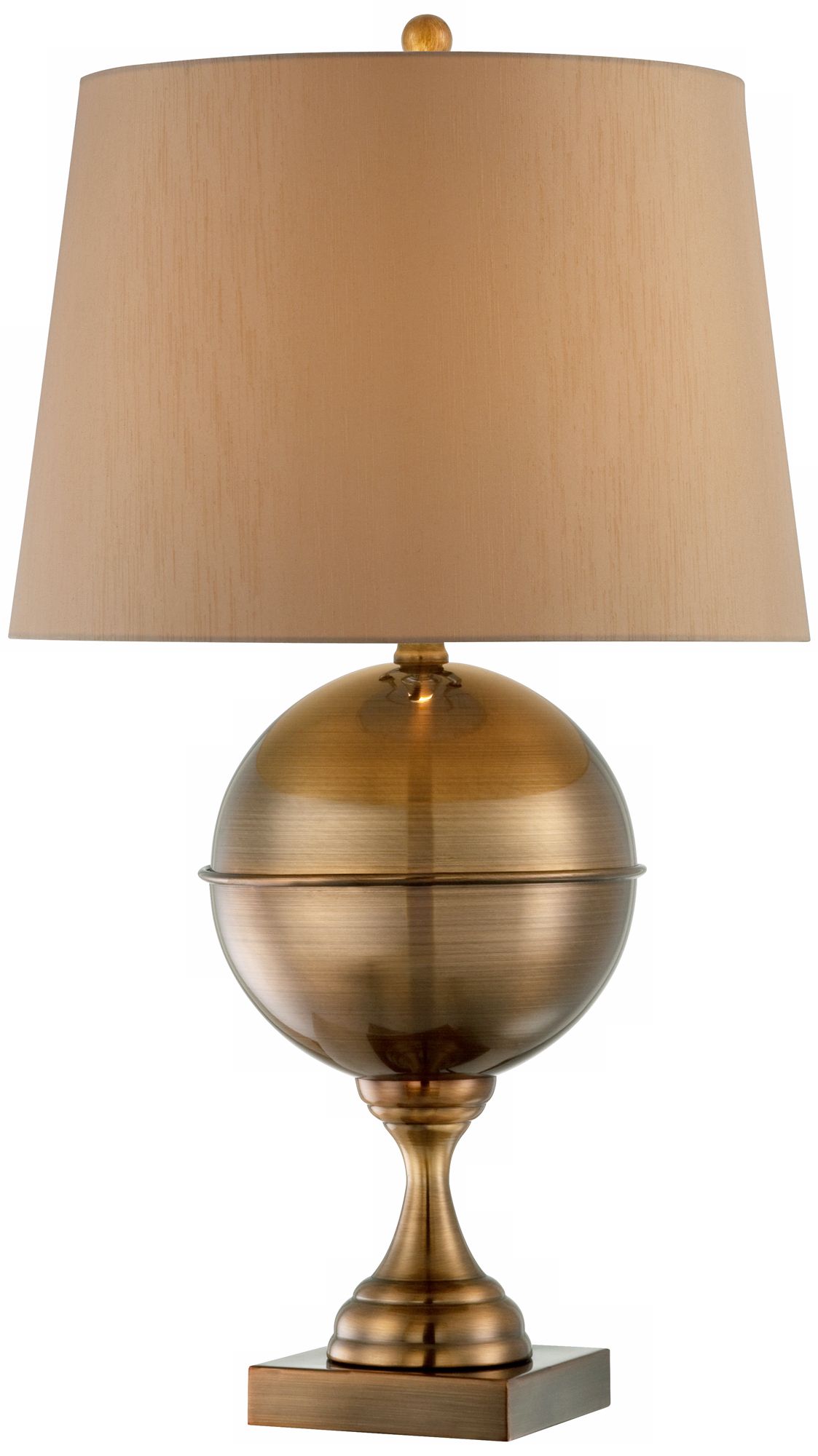 Possini Brass Finish Sphere Table Lamp