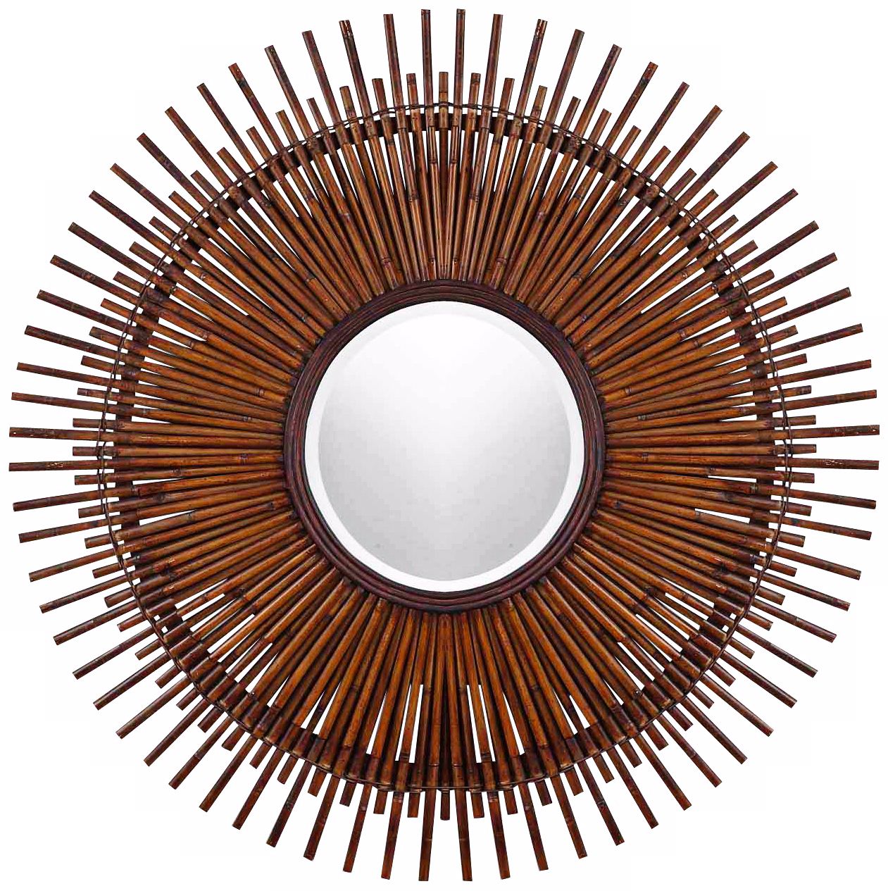 Uttermost Bamboo Sun 46" Round Wall Mirror