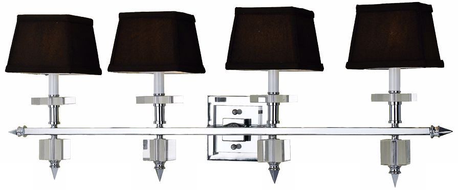 Candice Olson Cluny 4-Light with Chocolate Shade Bath Light