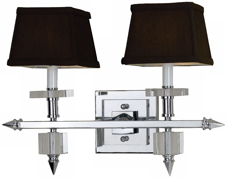 Candice Olson Cluny 2-Light with Chocolate Shade Bath Light