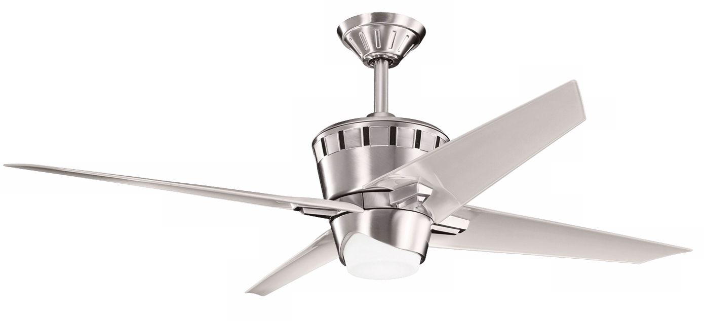 52" Kichler Kemble Brushed Stainless Steel Ceiling Fan