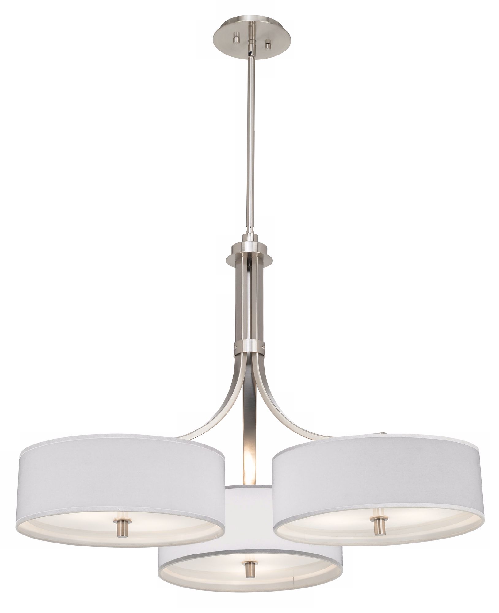 Tri-Drum 36" Wide Triple Pendant Chandelier