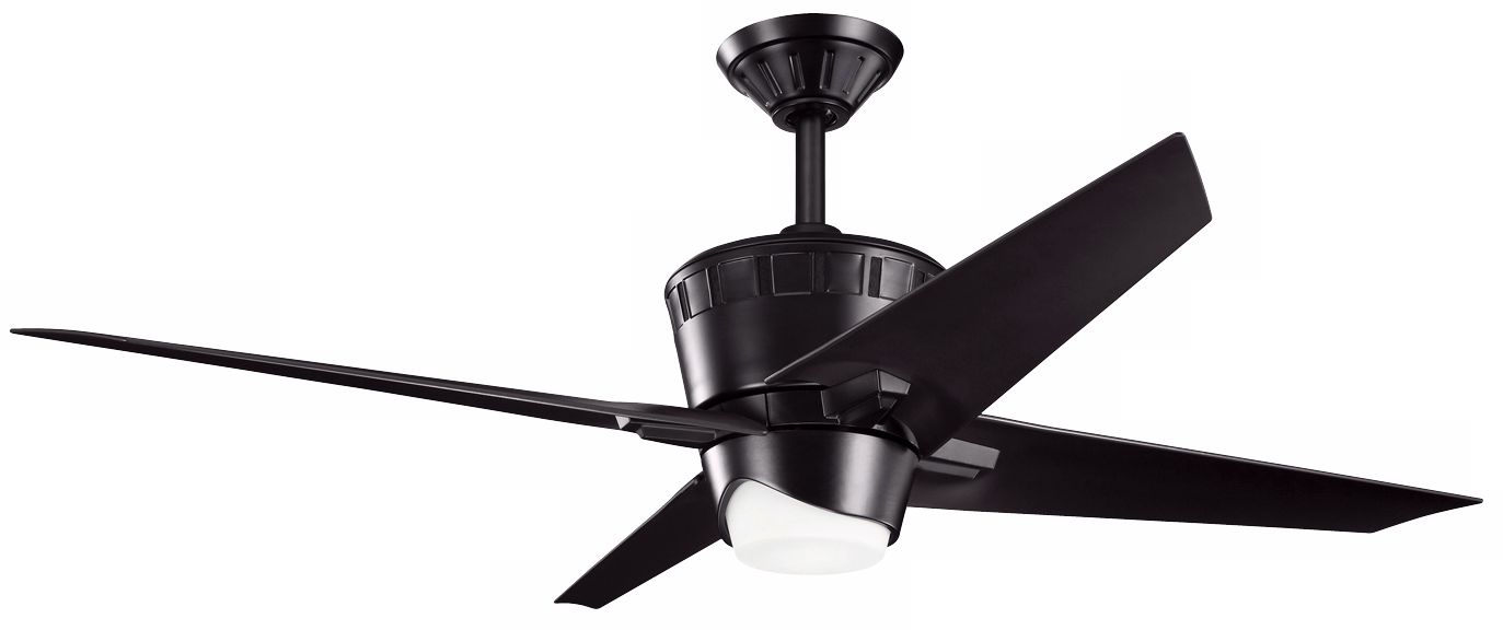 52" Kichler Kemble Satin Black Ceiling Fan