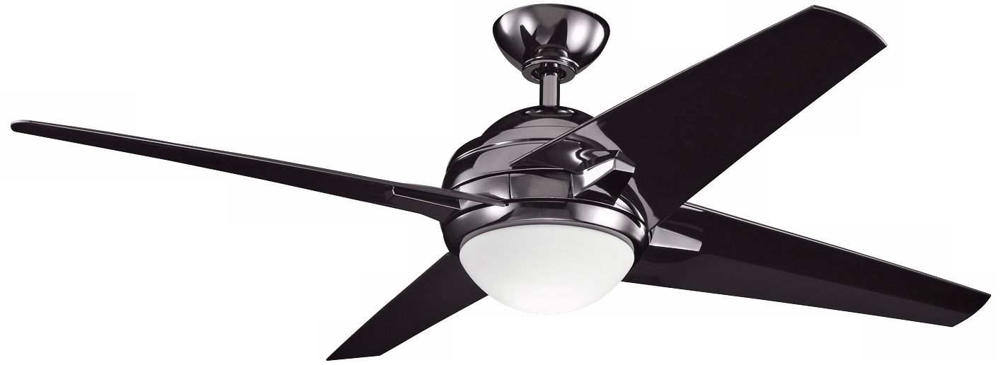 52" Kichler Rivetta Midnight Chrome Ceiling Fan