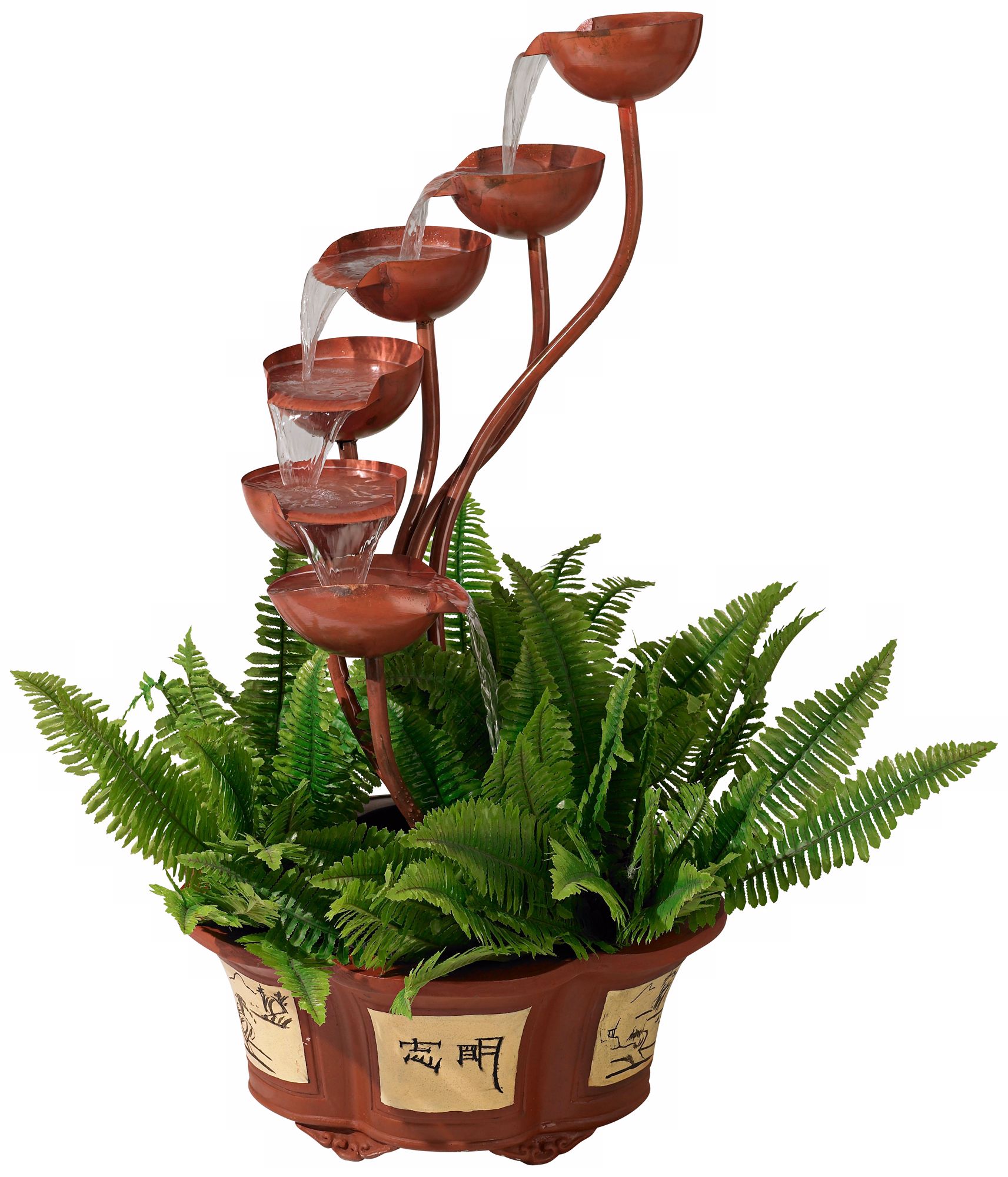 Copper Cascade Spiral Fountain