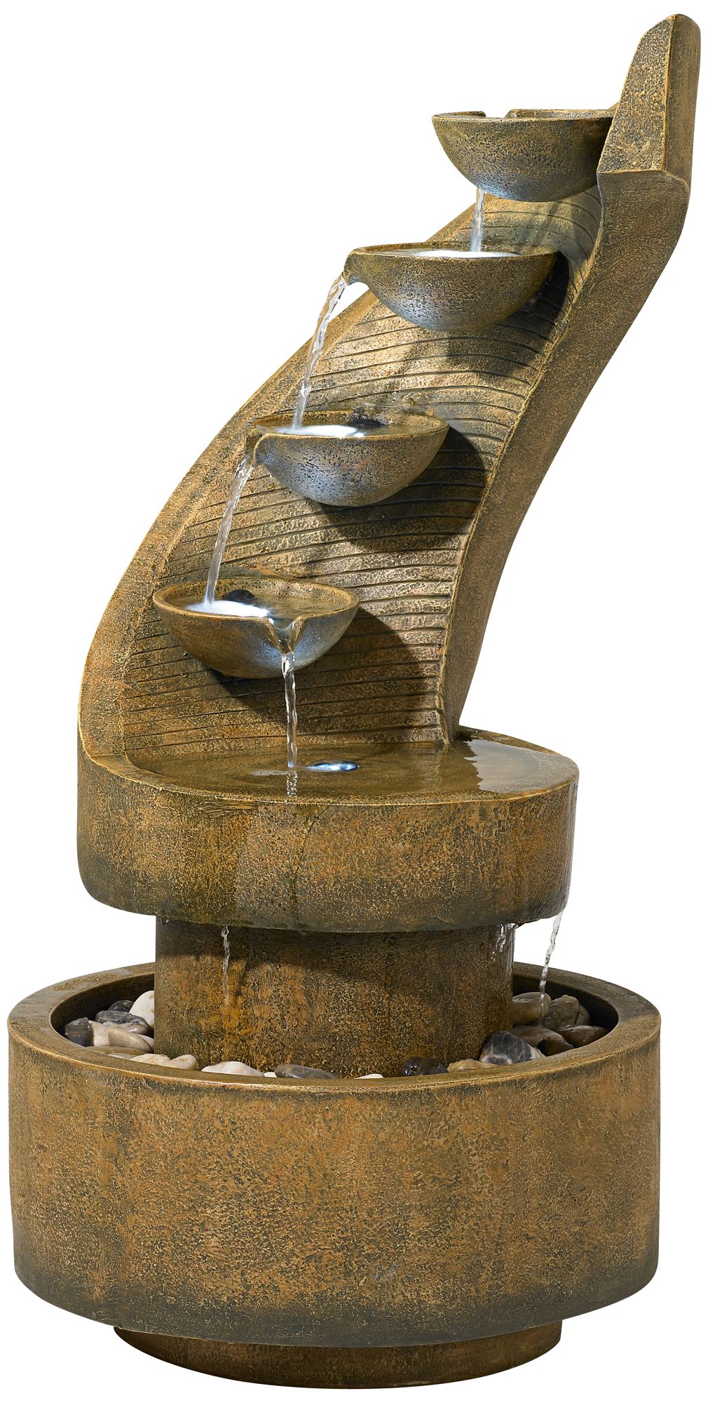 Modern Curved Cascading Fountain