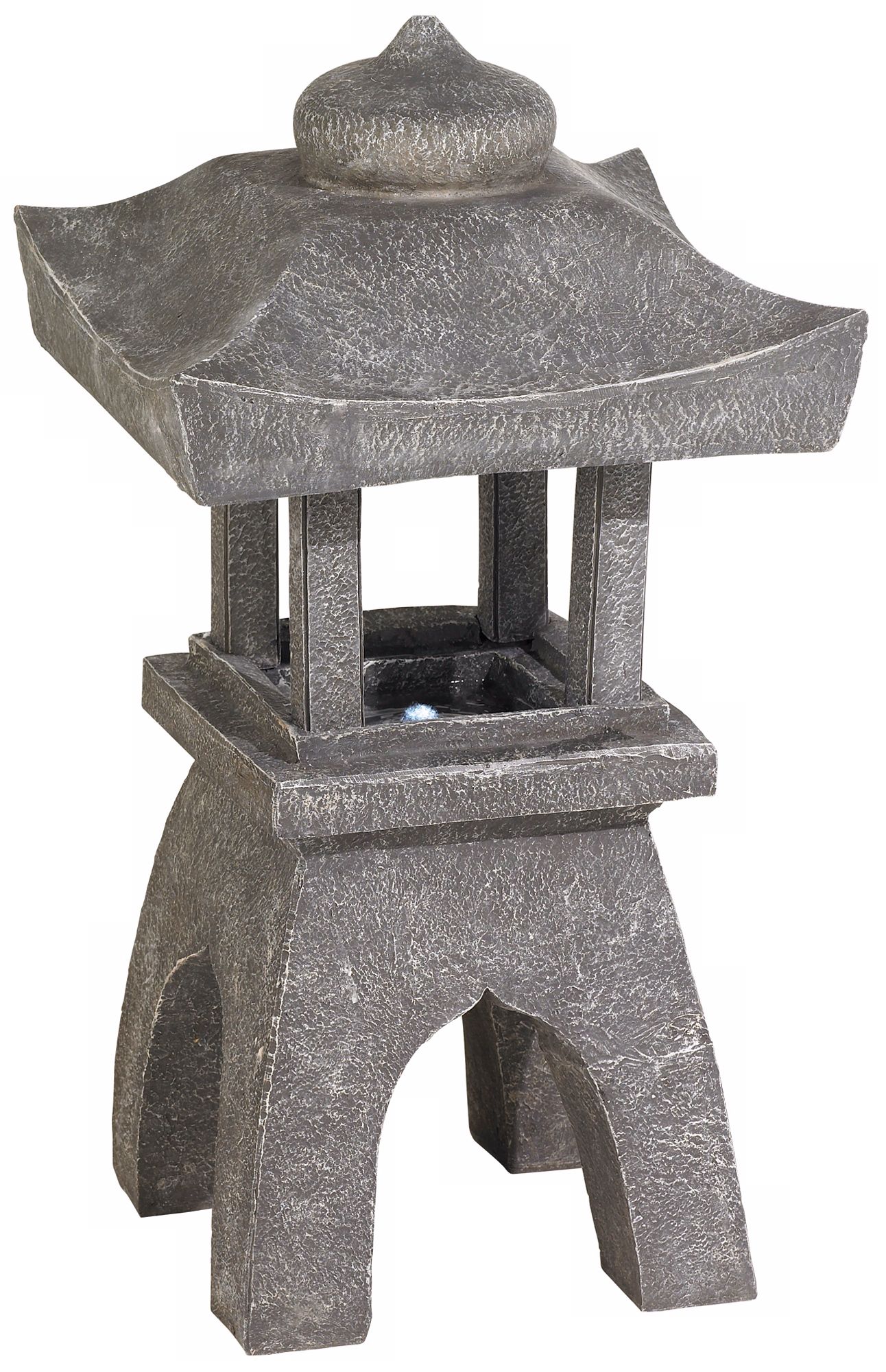 Pagoda 31" High Solar LED Fountain