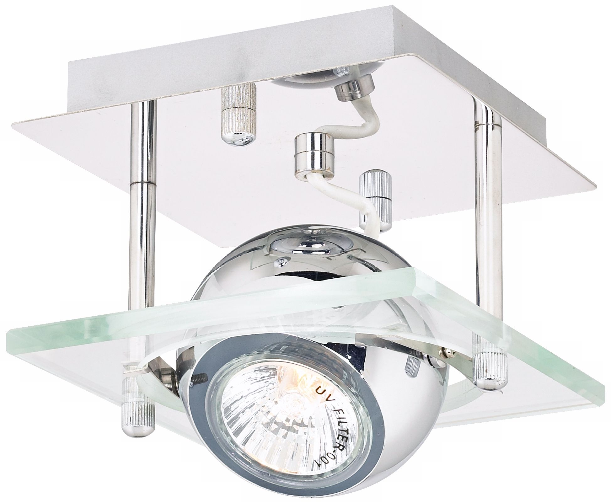 Pro Track® Orb Chrome and Glass 5" Wide Ceiling Light