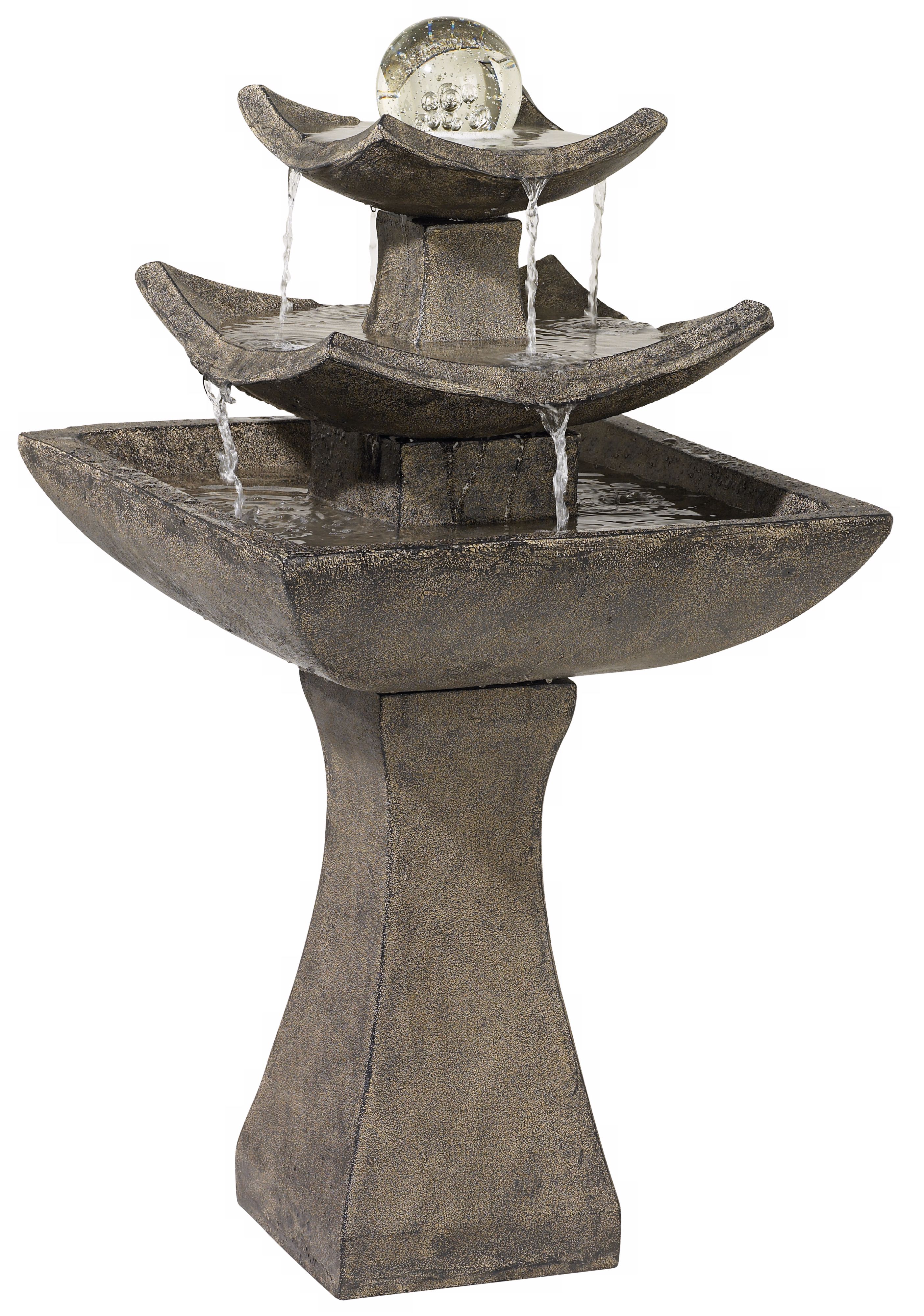 Contempo Three Tier Crystal Ball Fountain