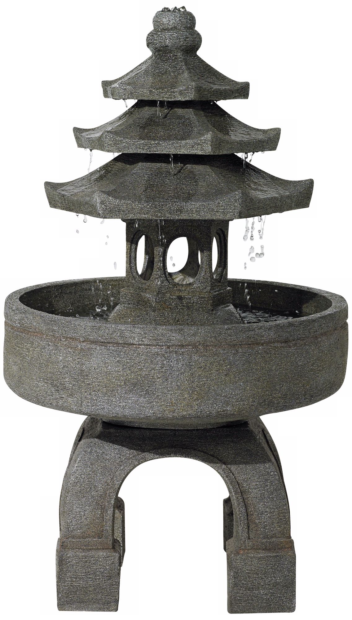 Three Tier Pagoda LED Lighted Fountain R6055