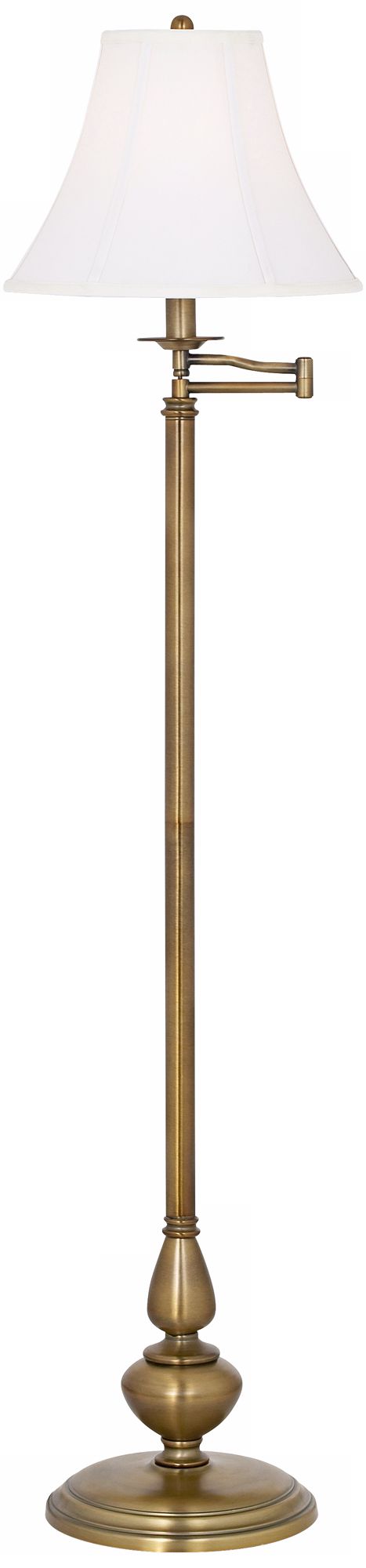 Zadar Vintage Brass Swing Arm Floor Lamp R6065