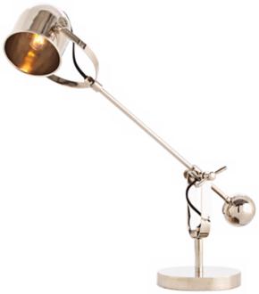 Arteriors Home Lane Polished Nickel Adjustable Desk Lamp R6137