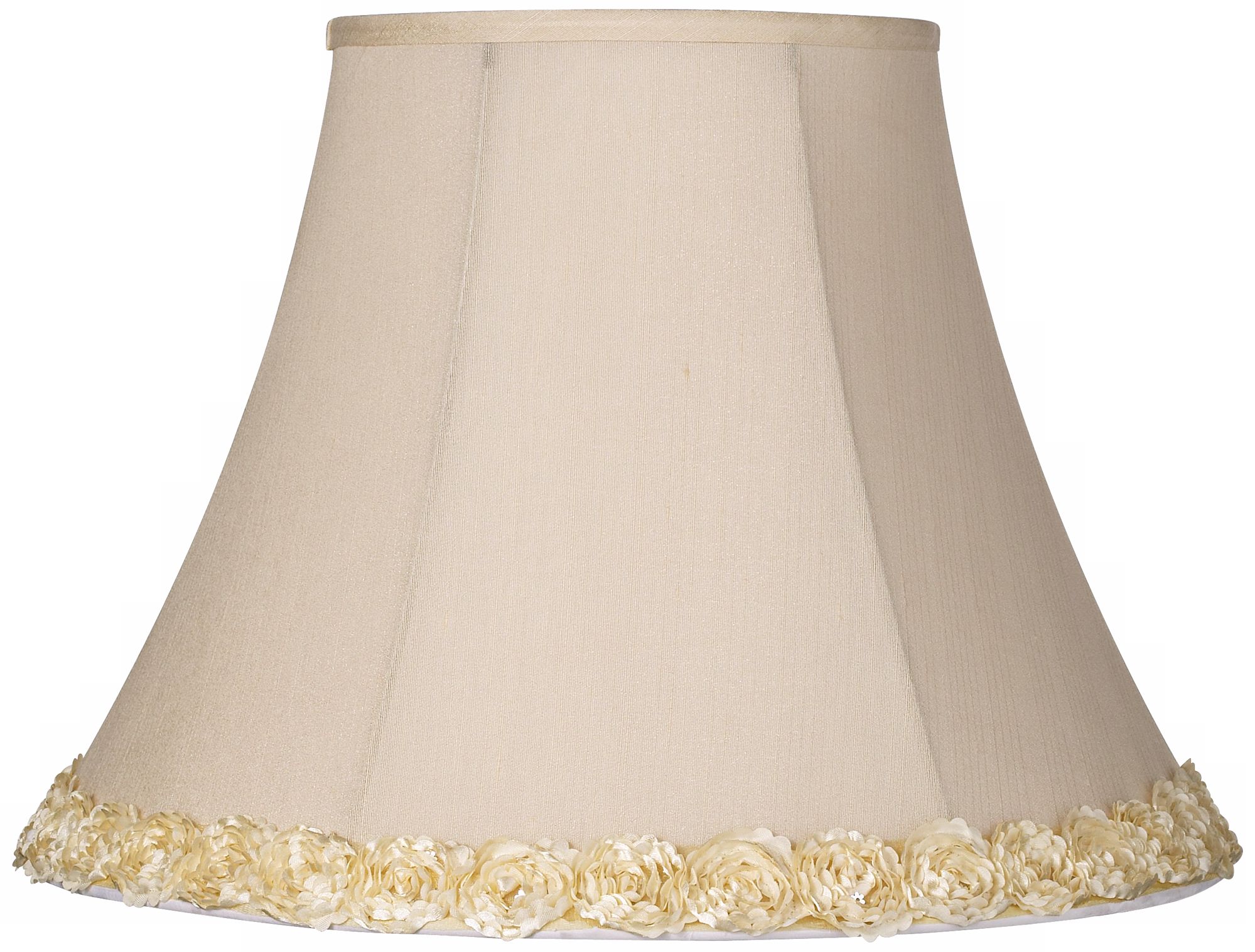 Ivory with Flower Ribbons Bell Shade 8x16x1125 Spider R6199