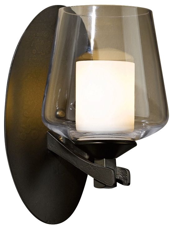 Hubbardton Forge Ribbon Clear Opal 9" High Wall Sconce
