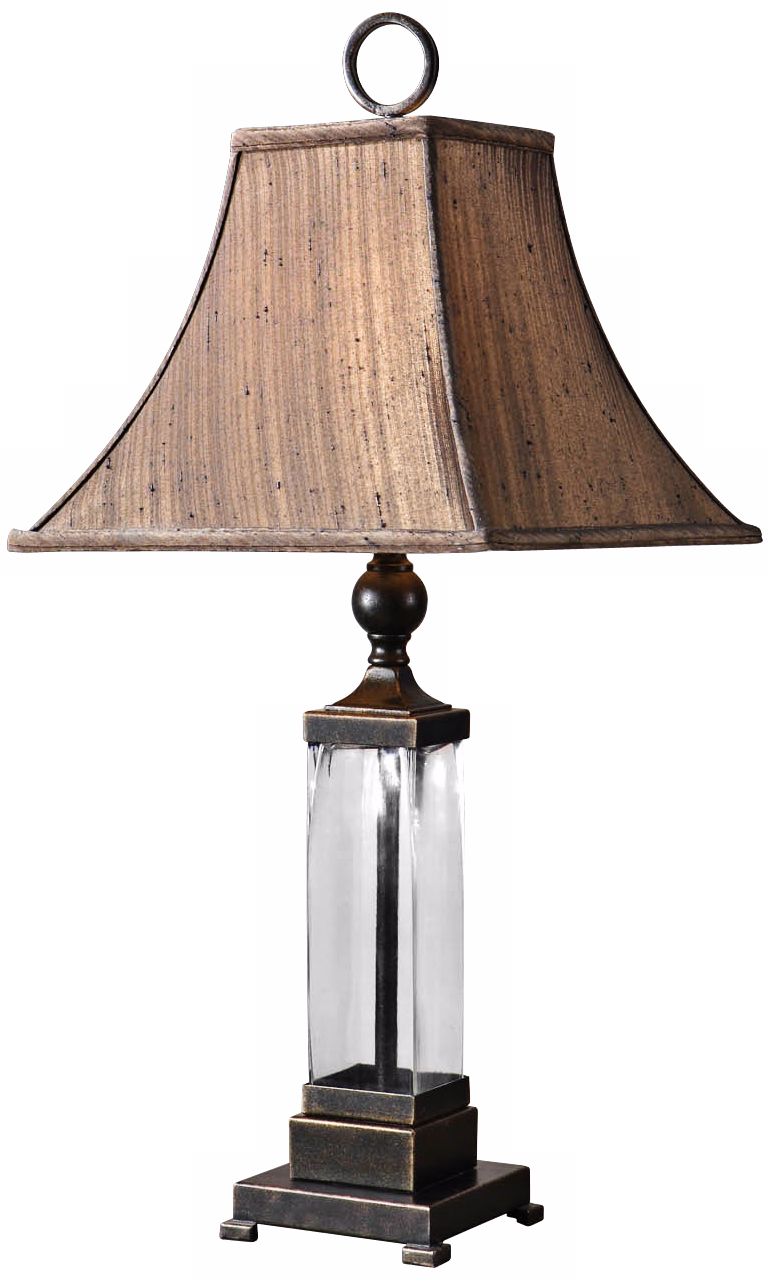 Uttermost Bartlet Blown Glass and Bronze Table Lamp