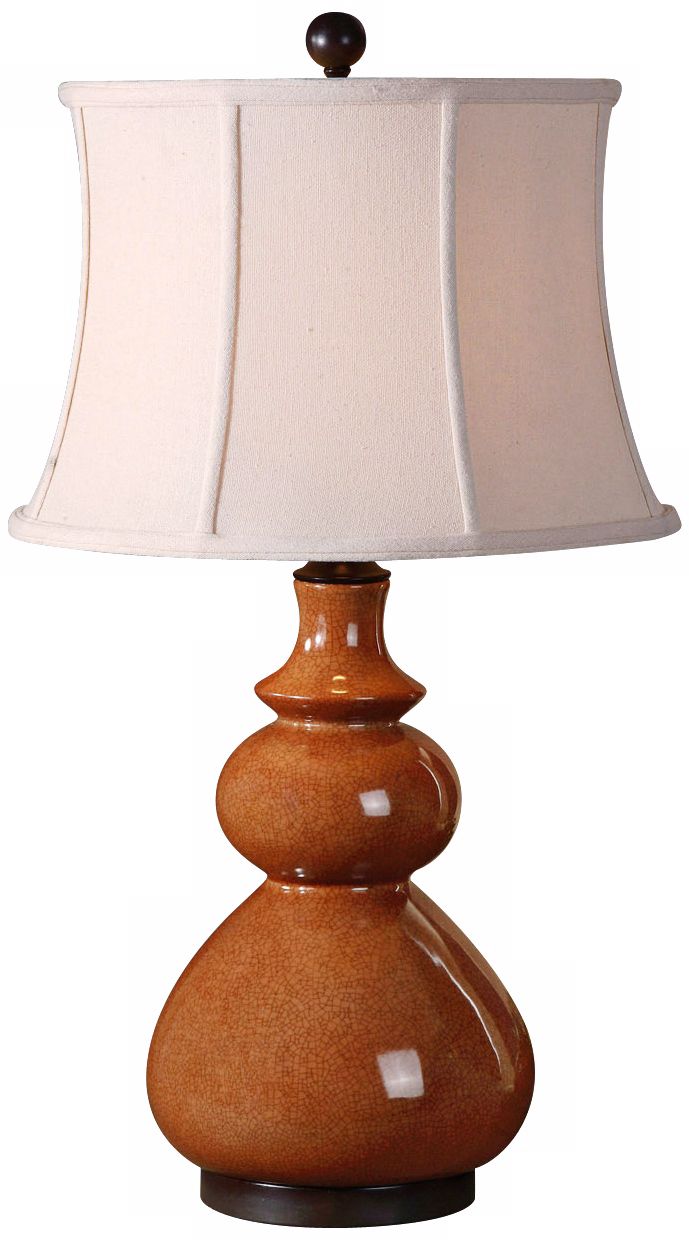 Uttermost Belfast Crackled Red Porcelain Table Lamp