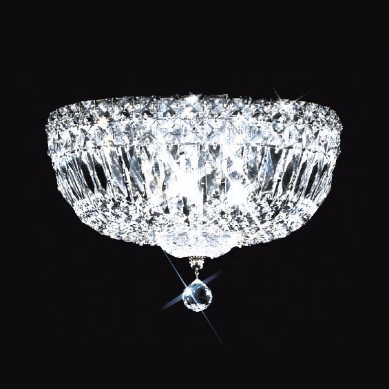 James R. Moder 12" Wide Imperial Crystal Ceiling Fixture