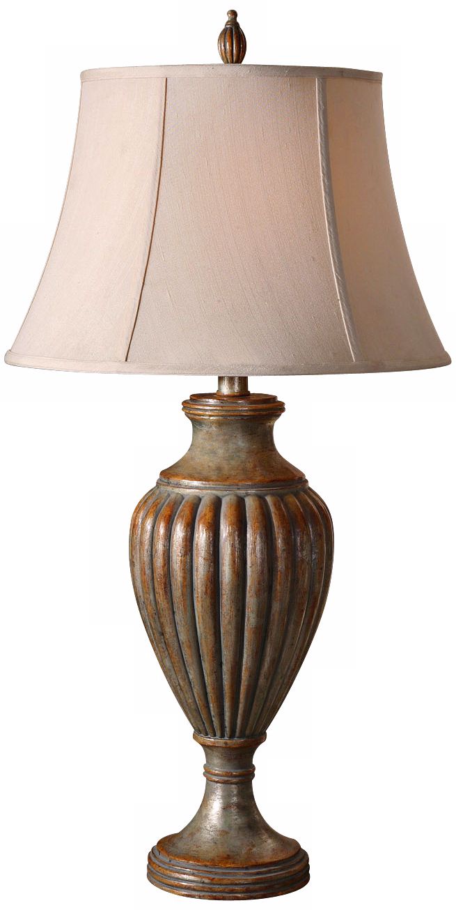 Uttermost Toulon Silver Leaf & Pumpkin Spice Table Lamp