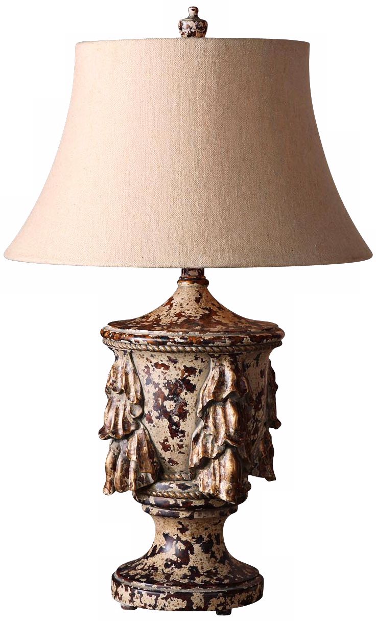 Uttermost Salerno Distressed Walnut Table Lamp