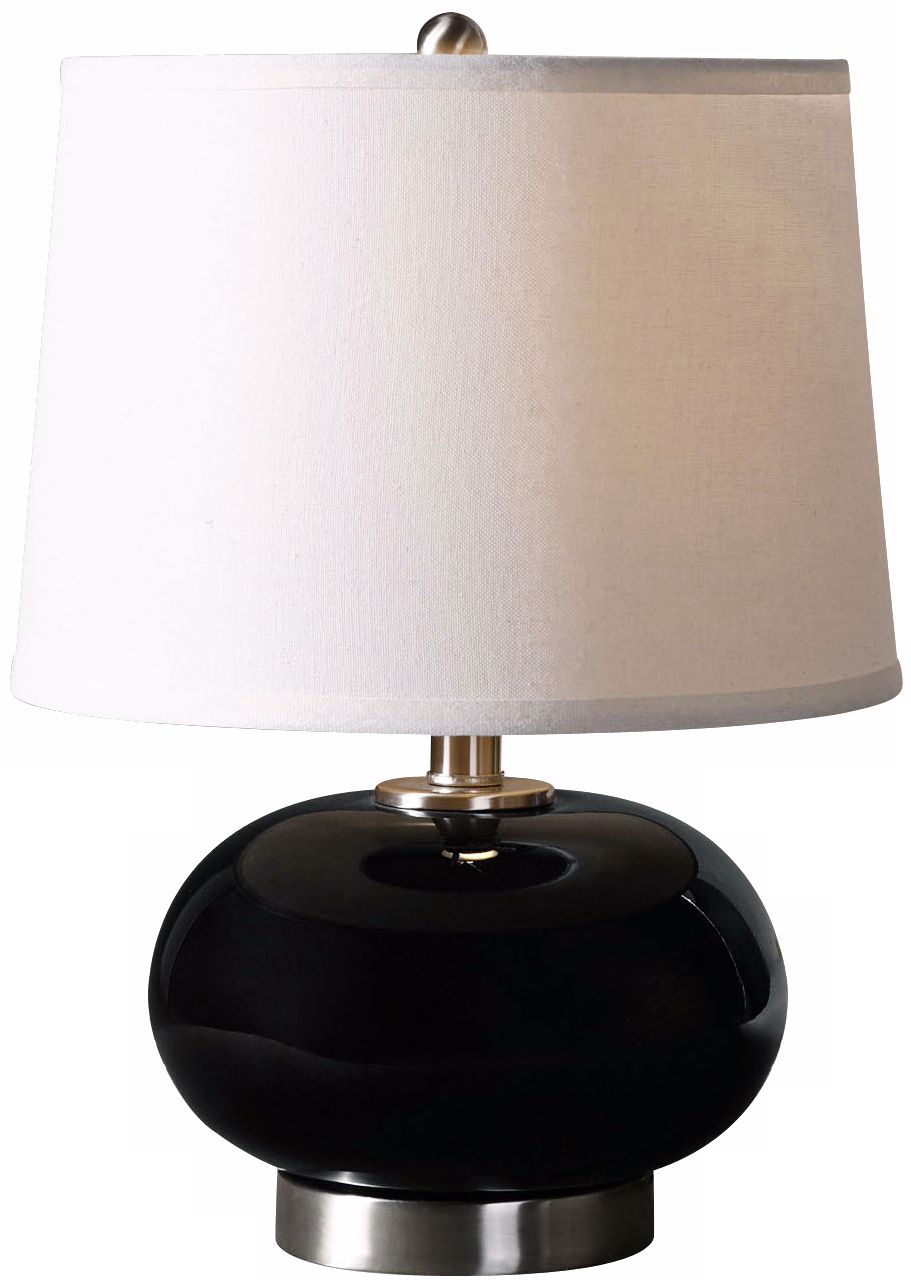 Uttermost Clayton Black Glass Table Lamp