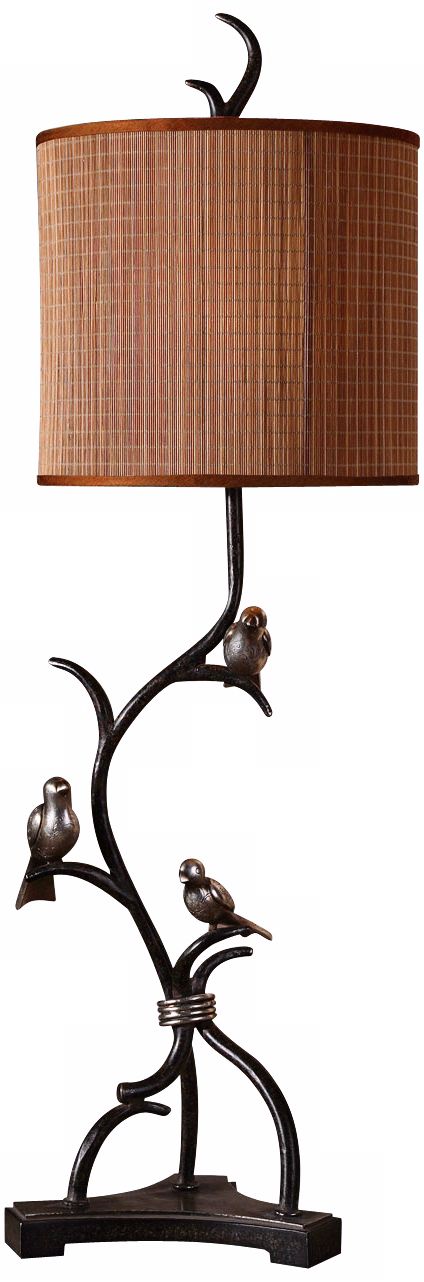 Uttermost Three Little Birds and Bamboo Buffet Table Lamp