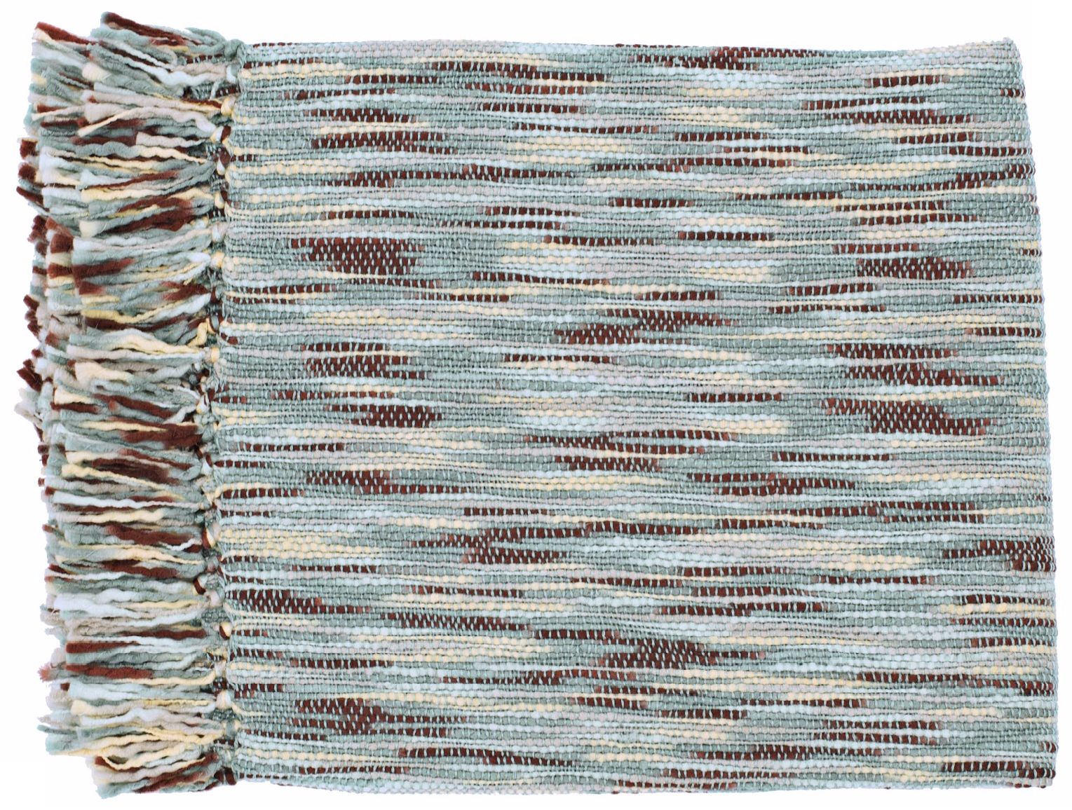 Surya Teegan Yellow and Blue Throw Blanket