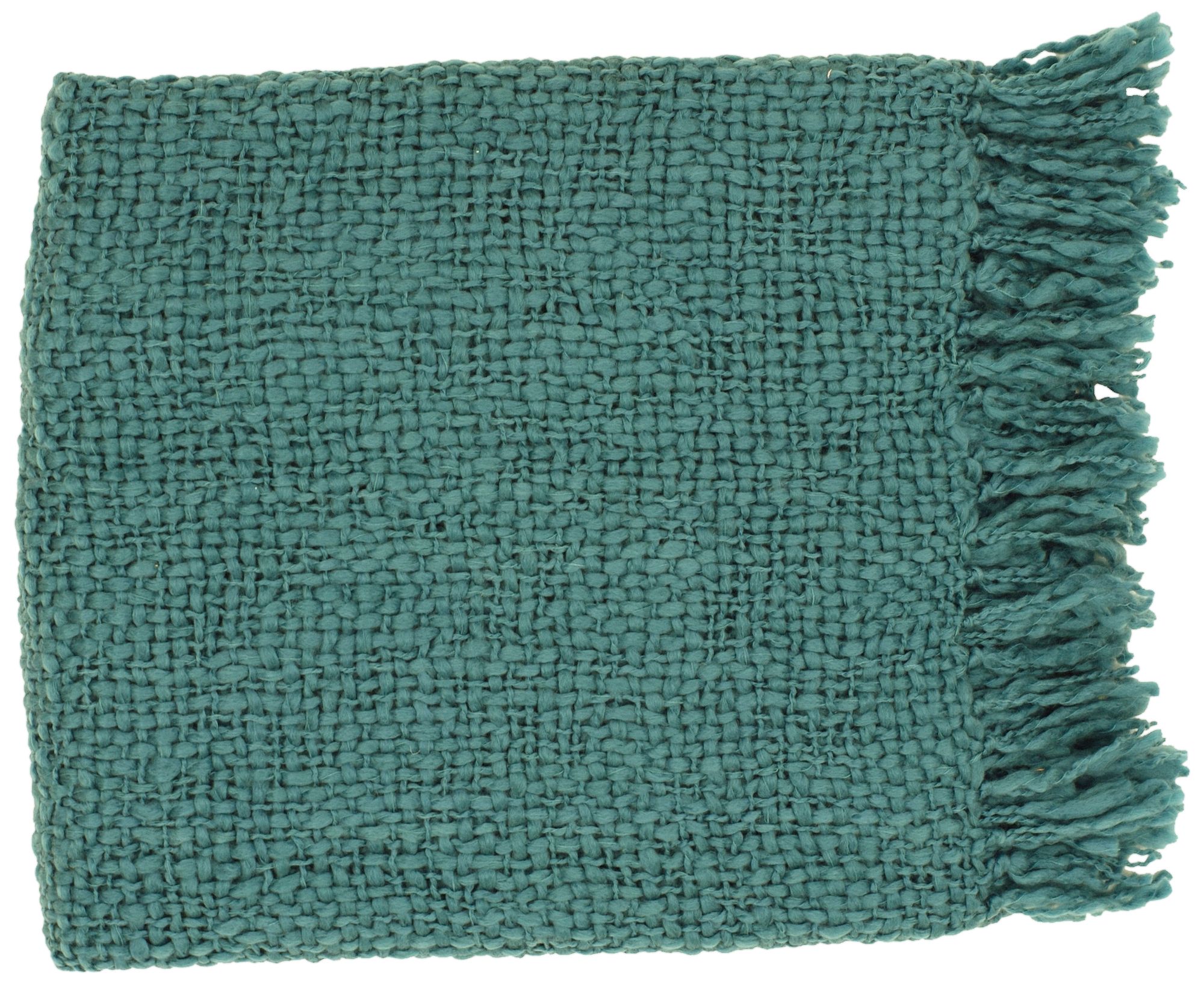 Surya Tobias Teal Throw Blanket