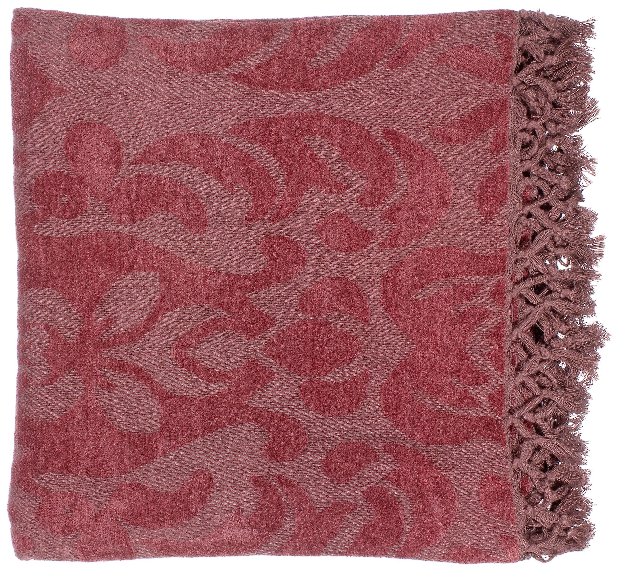 Surya Tristen Red Throw Blanket