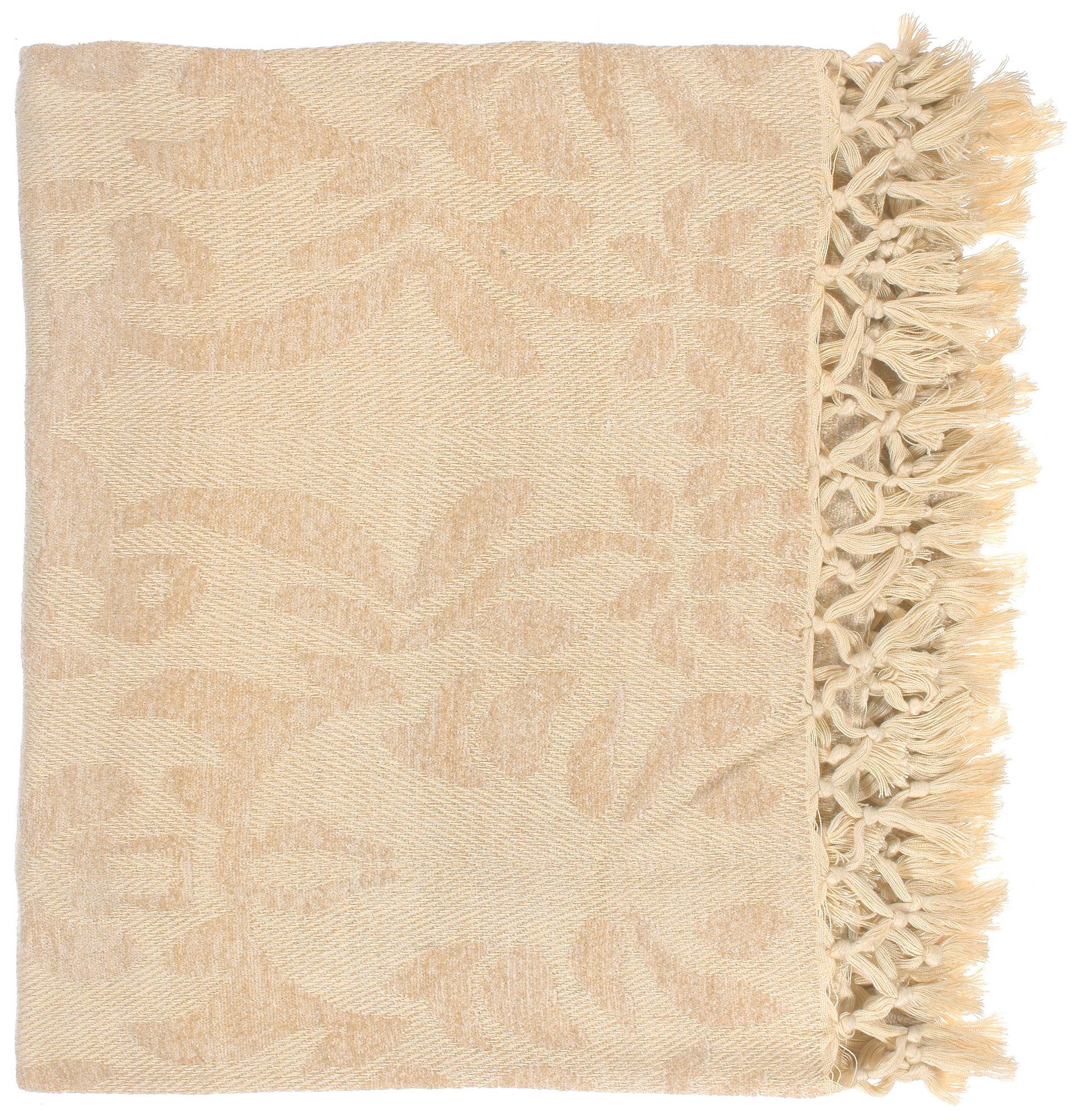 Surya Tristen Off White Throw Blanket