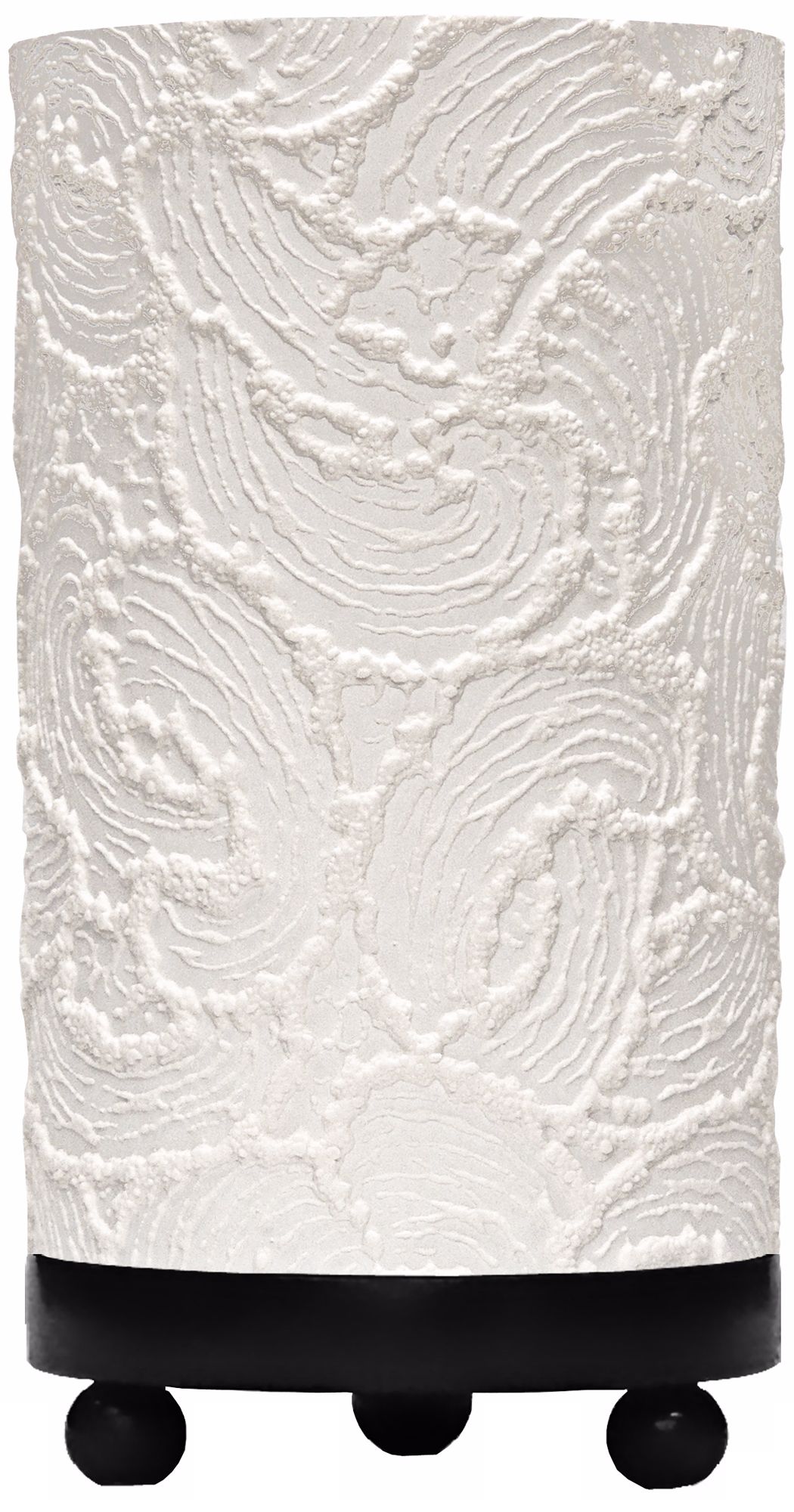 White on White 11" High Accent Lamp