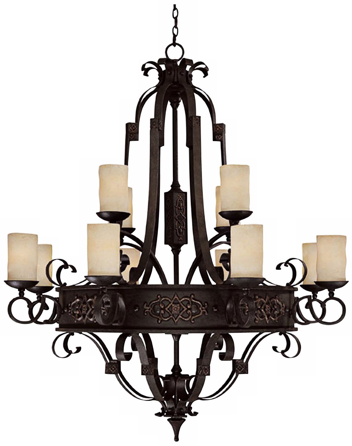 Capital River Crest Rustic Iron 12-Light Chandelier