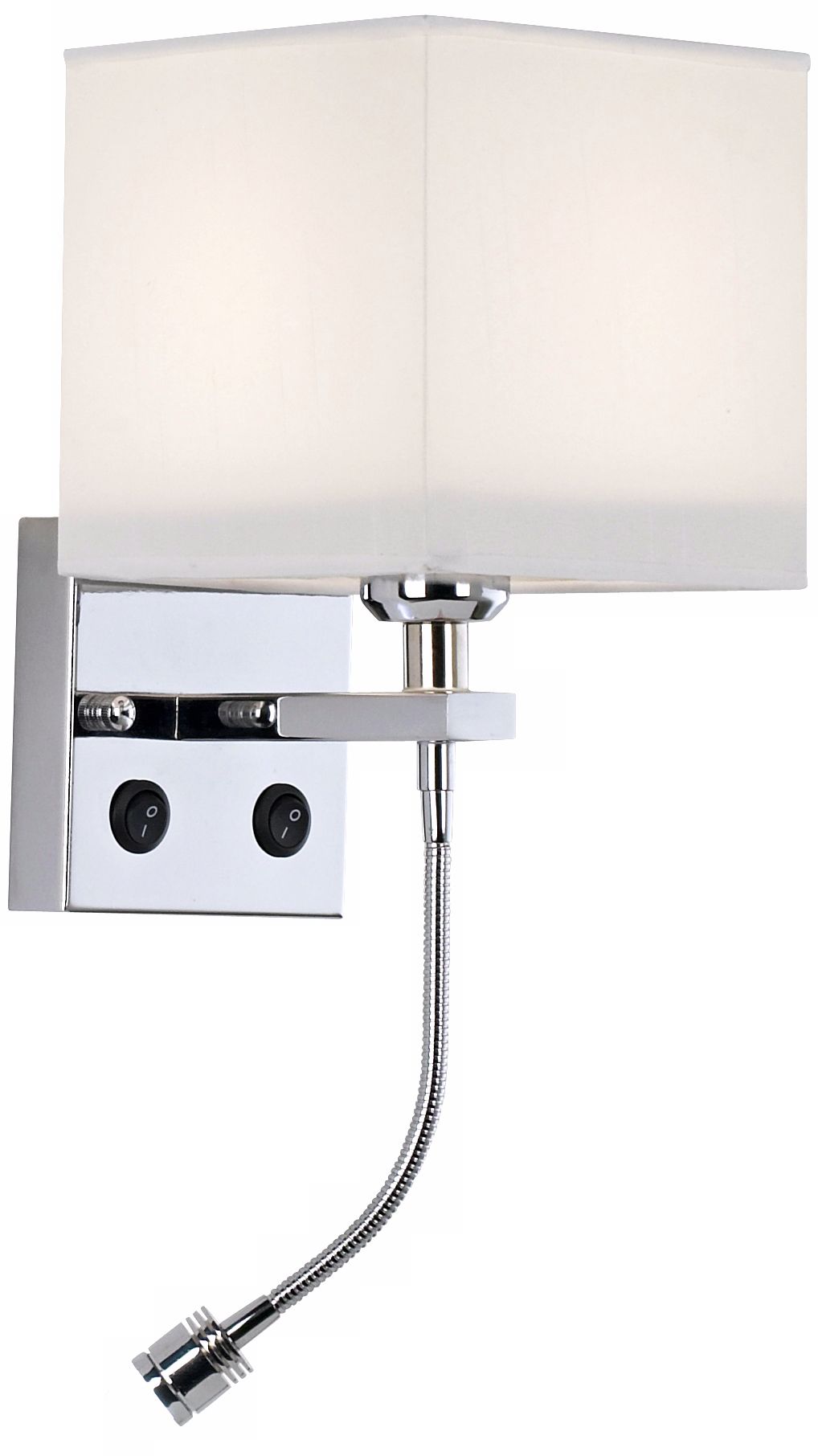 Chrome Combo LED Reading Light 11" High Wall Sconce