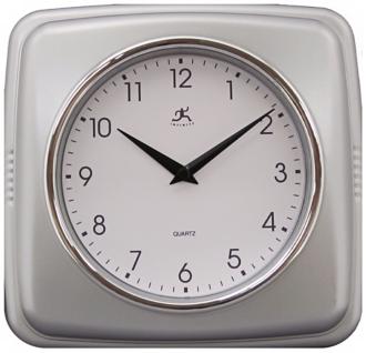 Purity Silver 9 12 Square Wall Clock R6860