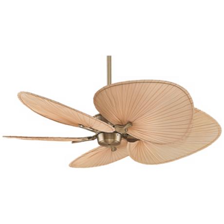 52" Fanimation Islander Brass Palm Leaf Ceiling Fan
