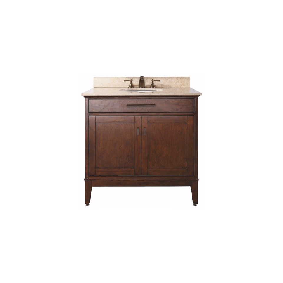 Madison Tobacco 37" Wide Marble Top Sink Vanity   #R6959