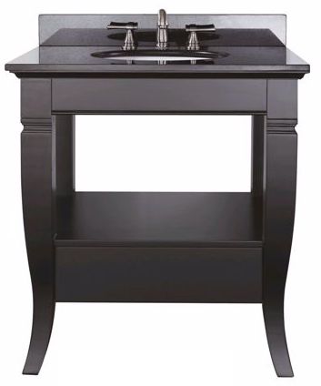 Milano Black Finish 31" Wide Sink Vanity
