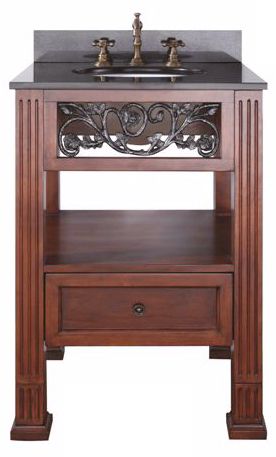 Napa Dark Cherry Finish 24" Wide Sink Vanity